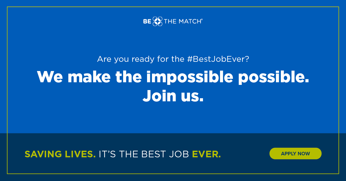 Are you ready for the #BestJobEver? We make the impossible possible. Join us. Saving lives. It's the best job ever. Apply now.